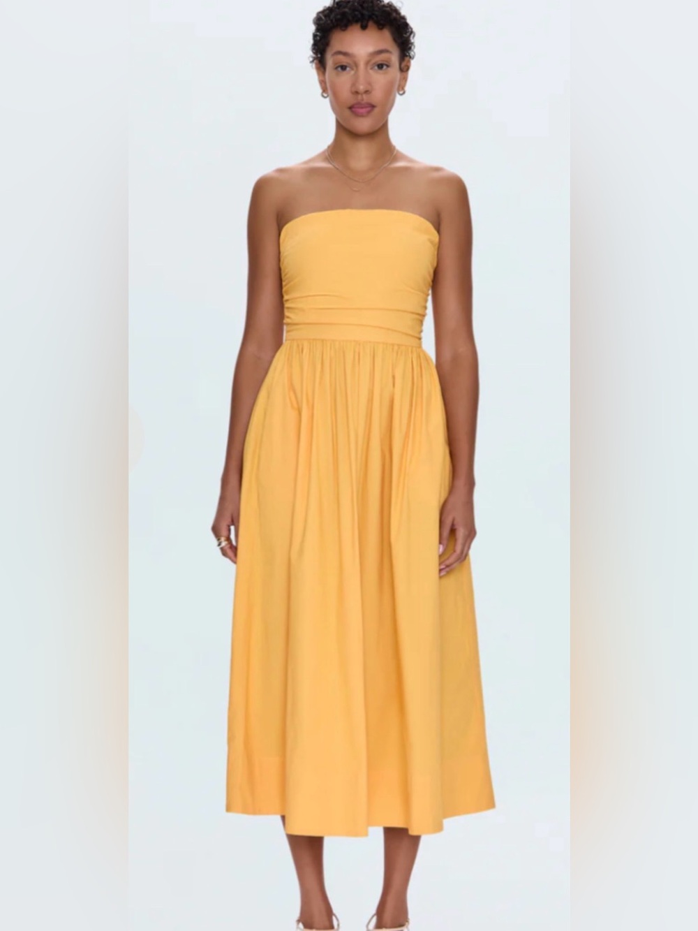 Pistola Florence Strappy back Midi Dress in Sunshine Yellow